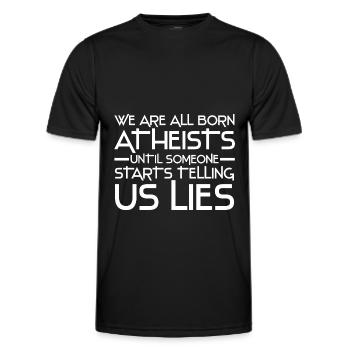 Atheismus Wissenschaft - Männer Funktions-T-Shirt - Schwarz - Vorne - AI Model Male 178 dark (178cm)