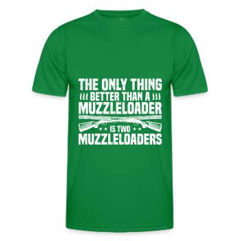 Muzzle Loader | Schießverein Gewehr Waffe Geschenk - Männer Funktions-T-Shirt - Kelly Green - Vorne - AI Model Male 178 dark (178cm)