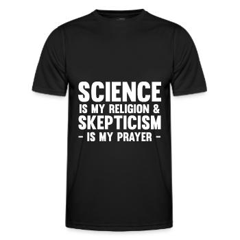 Atheismus - Männer Funktions-T-Shirt - Schwarz - Vorne - AI Model Male 178 dark (178cm)