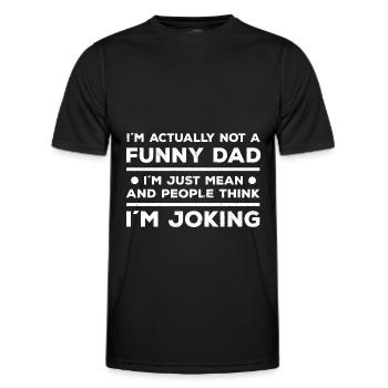 Gift idea for dad - Men's Functional T-Shirt - black - Front - AI Model Male 178 dark (178cm)