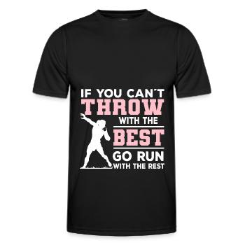 Shot Put Women | Shot Putter Sports Gifts - Men's Functional T-Shirt - black - Front - AI Model Male 178 dark (178cm)