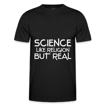 Atheismus Wissenschaft - Männer Funktions-T-Shirt - Schwarz - Vorne - AI Model Male 178 dark (178cm)