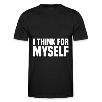 Atheismus Skeptiker Atheisten Atheist Wissenschaft - Männer Funktions-T-Shirt - Schwarz - Vorne - AI Model Male 178 dark (178cm)