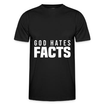 Atheismus Skeptiker Atheisten Atheist Wissenschaft - Männer Funktions-T-Shirt - Schwarz - Vorne - AI Model Male 178 dark (178cm)