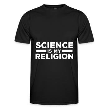 Atheisten Sprüche | Atheismus Skeptiker Geschenke - Männer Funktions-T-Shirt - Schwarz - Vorne - AI Model Male 178 dark (178cm)