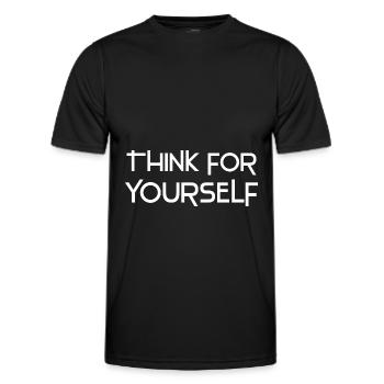 Atheismus Sprüche - Männer Funktions-T-Shirt - Schwarz - Vorne - AI Model Male 178 dark (178cm)