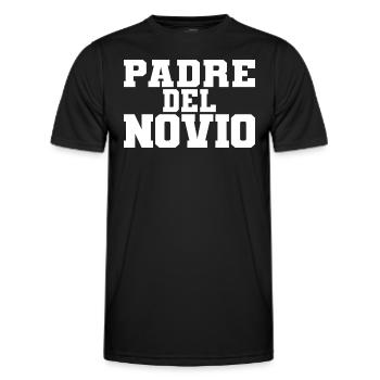Padre del Novio Groom's Father Wedding Gift - Men's Functional T-Shirt - black - Front - AI Model Male 178 dark (178cm)