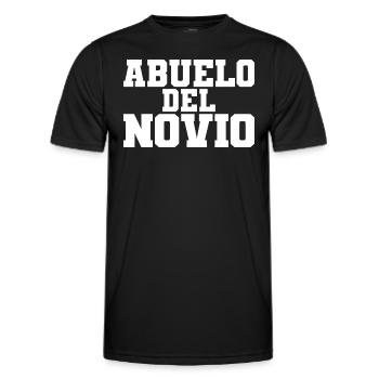 Abuelo del Novio Groom's Grandpa Wedding Gift - Men's Functional T-Shirt - black - Front - AI Model Male 178 dark (178cm)
