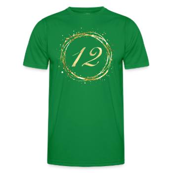 12 - Männer Funktions-T-Shirt - Kelly Green - Vorne - AI Model Male 178 dark (178cm)