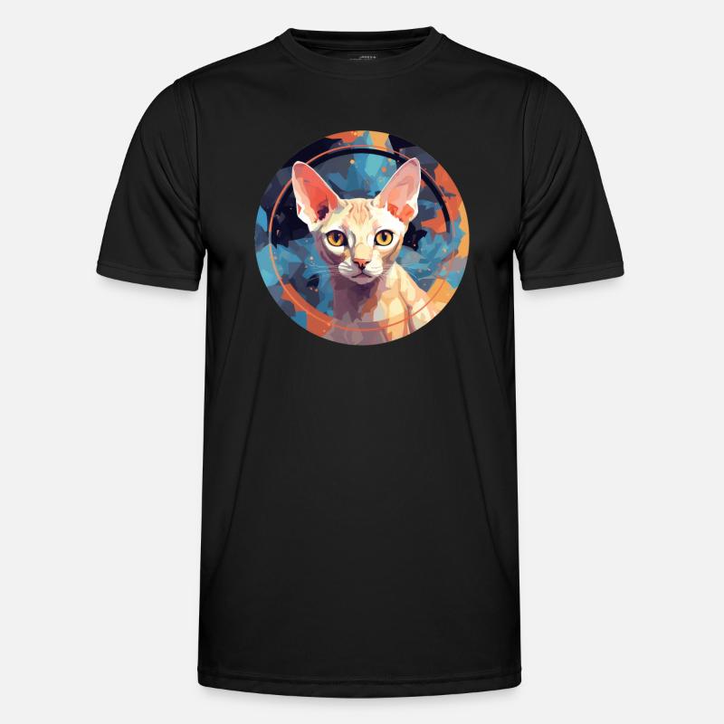 Devon Rex Cat - Men's Functional T-Shirt - black