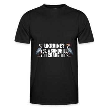 Kanadischer Kranich - Männer Funktions-T-Shirt - Schwarz - Vorne - AI Model Male 178 dark (178cm)