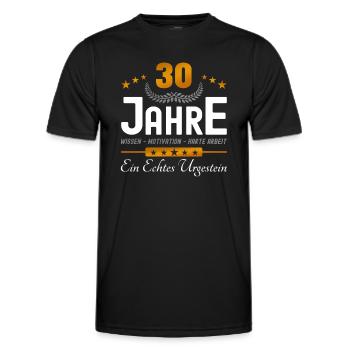 30. Jubiläum - Firmenjubiläum - Männer Funktions-T-Shirt - Schwarz - Vorne - AI Model Male 178 dark (178cm)