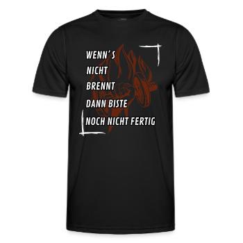 Lass es brennen - Männer Funktions-T-Shirt - Schwarz - Vorne - AI Model Male 178 dark (178cm)