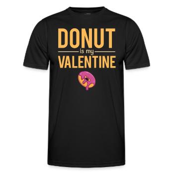 Donut Is My Valentine Blague Saint Valentin Humour - T-shirt sport Homme - noir - Devant - AI Model Male 178 dark (178cm)