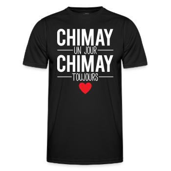 Chimay un jour chimay toujours ville belgique - T-shirt sport Homme - noir - Devant - AI Model Male 178 dark (178cm)