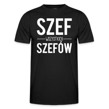 Szef wszystkich szefow polonais - T-shirt sport Homme - noir - Devant - AI Model Male 178 dark (178cm)