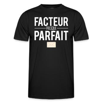 Facteur presque parfait métier facteur humour - T-shirt sport Homme - noir - Devant - AI Model Male 178 dark (178cm)