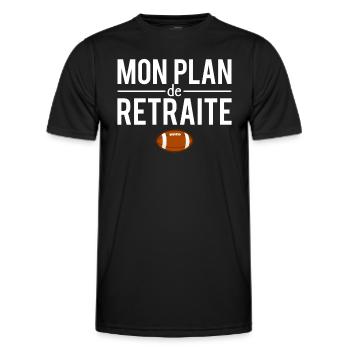 Mon plan de retraite supporter rugby humour - T-shirt sport Homme - noir - Devant - AI Model Male 178 dark (178cm)