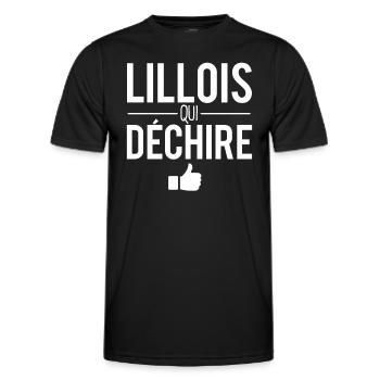 Lillois qui déchire habitant lille ville france - T-shirt sport Homme - noir - Devant - AI Model Male 178 dark (178cm)
