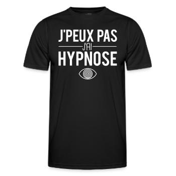 J'peux pas j'ai hypnose thérapie hypnotique - T-shirt sport Homme - noir - Devant - AI Model Male 178 dark (178cm)