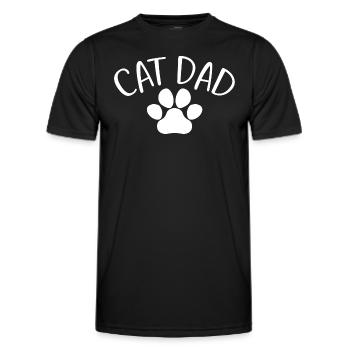 Cat Dad - Mignon Paw Cat Lover Dad Cat Owner - T-shirt sport Homme - noir - Devant - AI Model Male 178 dark (178cm)