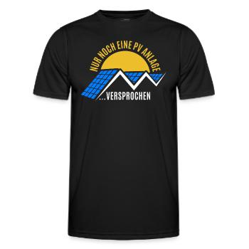 Photovoltaik - Nur noch eine PV Anlage Versprochen - Männer Funktions-T-Shirt - Schwarz - Vorne - AI Model Male 178 dark (178cm)