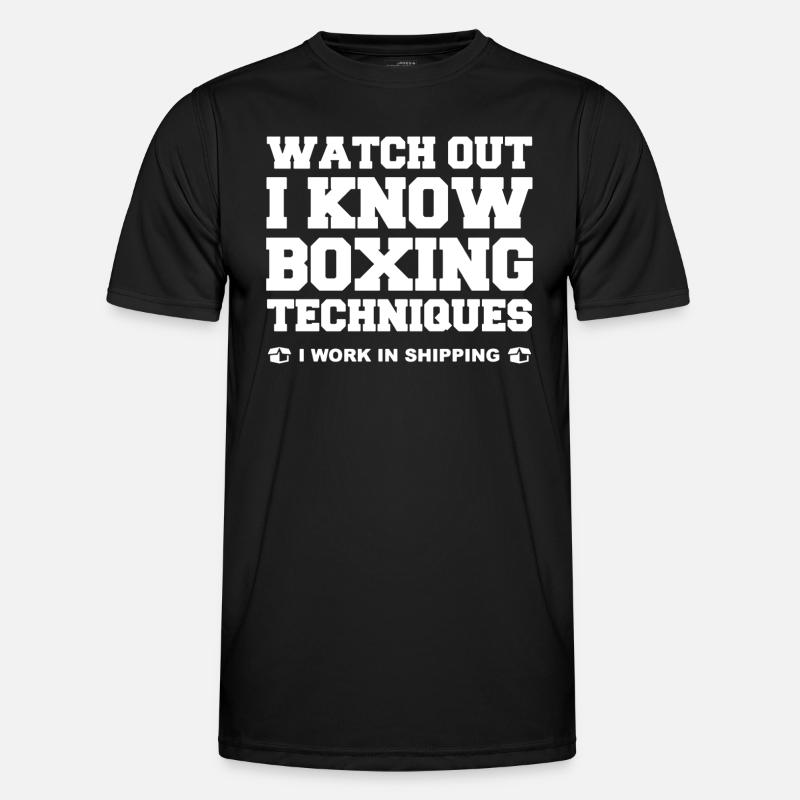 I Know Boxing Techniques - Men's Functional T-Shirt - black