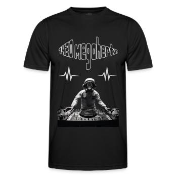Alien Communication DJ Design - T-shirt sport Homme - noir - Devant - AI Model Male 178 dark (178cm)