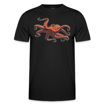 Ich mag Oktopus - acht Tentakel - Tintenfisch - Männer Funktions-T-Shirt - Schwarz - Vorne - AI Model Male 178 dark (178cm)