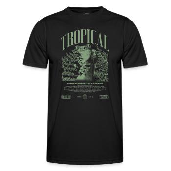 Rainette aux yeux rouges Amphibien de la forêt tropicale - T-shirt sport Homme - noir - Devant - AI Model Male 178 dark (178cm)