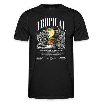 Rainette aux yeux rouges Amphibien de la forêt tropicale - T-shirt sport Homme - noir - Devant - AI Model Male 178 dark (178cm)