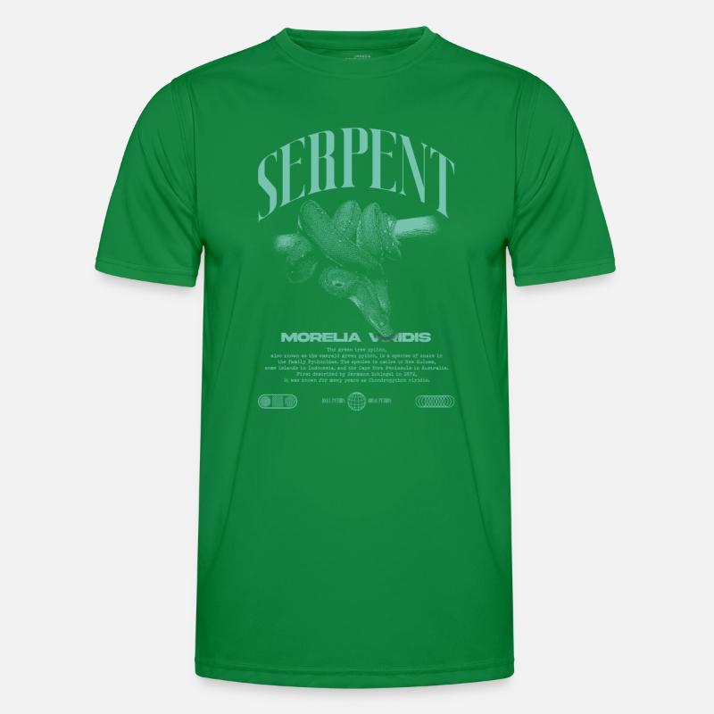 Green Tree Python Modern Reptile Keeper Streetwear Men's Functional T-Shirt