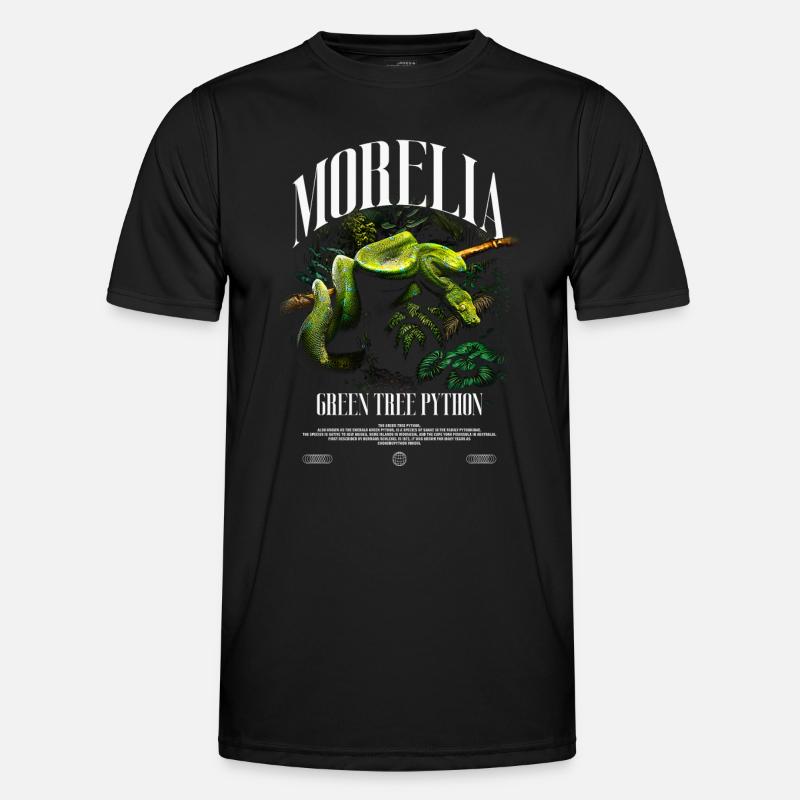 Green Tree Python Modern Streetwear Reptile Keeper Men's Functional T-Shirt