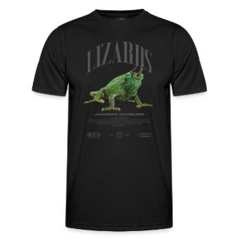 Gardien de lézard caméléon streetwear de Jackson - T-shirt sport Homme - noir - Devant - AI Model Male 178 dark (178cm)