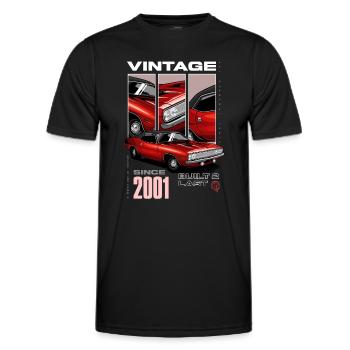 I'm Not Old I'm Vintage Classic Car Born In 2001 - Men's Functional T-Shirt - black - Front - AI Model Male 178 dark (178cm)