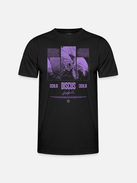 Diskusfisch Buntbarsch Aquarium Fischhalter - Männer Funktions-T-Shirt - Schwarz