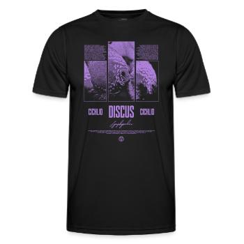 Diskusfisch Buntbarsch Aquarium Fischhalter - Männer Funktions-T-Shirt - Schwarz - Vorne - AI Model Male 178 dark (178cm)