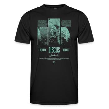 Diskusfisch Buntbarsch Aquarium Fischhalter - Männer Funktions-T-Shirt - Schwarz - Vorne - AI Model Male 178 dark (178cm)