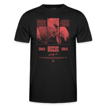 Diskusfisch Buntbarsch Aquarium Fischhalter - Männer Funktions-T-Shirt - Schwarz - Vorne - AI Model Male 178 dark (178cm)