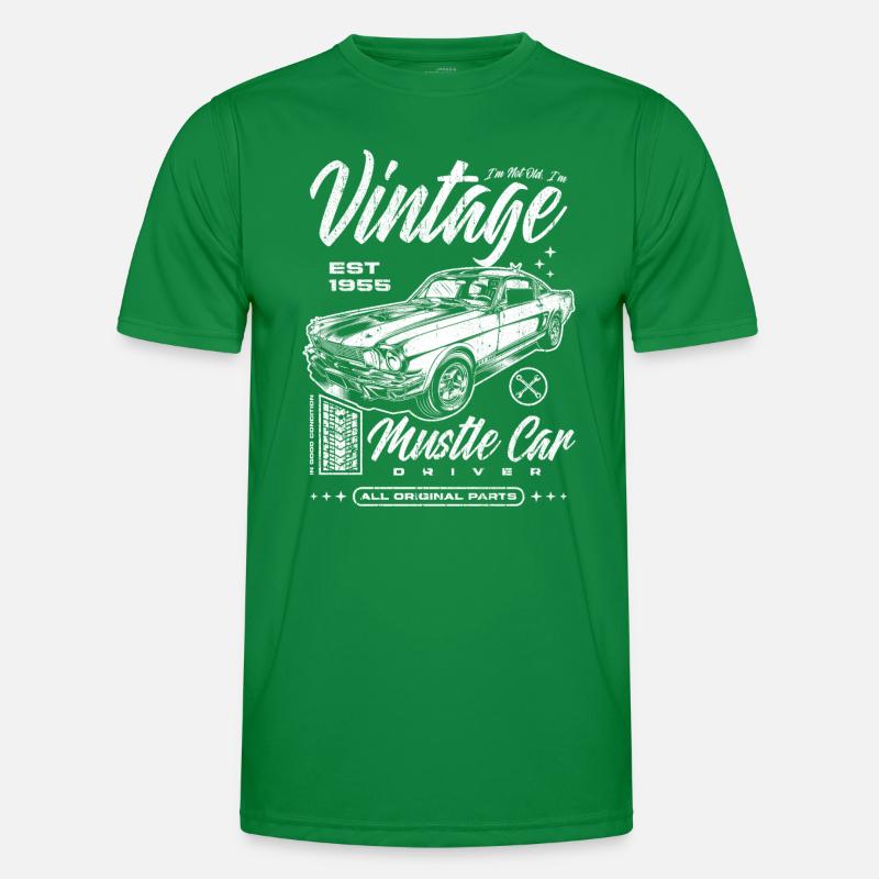 Ich bin nicht alt, ich bin ein Oldtimer, Oldtimer, Jahrgang 1955 Männer Funktions-T-Shirt