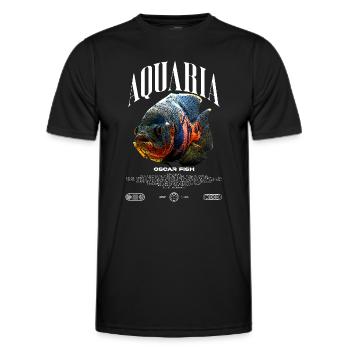 Oscar-Fisch, Wasserwechsel, Monsterfisch - Männer Funktions-T-Shirt - Schwarz - Vorne - AI Model Male 178 dark (178cm)