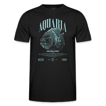 Oscar-Fisch, Wasserwechsel, Monsterfisch - Männer Funktions-T-Shirt - Schwarz - Vorne - AI Model Male 178 dark (178cm)