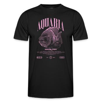 Oscar Fisch Wasserwechsel Monster Fisch - Männer Funktions-T-Shirt - Schwarz - Vorne - AI Model Male 178 dark (178cm)