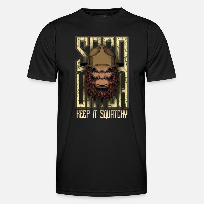 Keep It Squatchy Bigfoot Sasquatch - Männer Funktions-T-Shirt - Schwarz