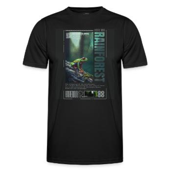 Oeil Rouge Rainette Forêt Tropicale Amphibien - T-shirt sport Homme - noir - Devant - AI Model Male 178 dark (178cm)