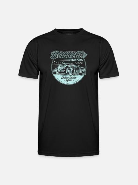 Bonneville Salt Flats Vintage Hot Rod Race Car - Men's Functional T-Shirt - black