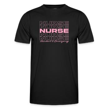Unfall- und Notfallkrankenschwester Krankenschwestern Stilvoll - Männer Funktions-T-Shirt - Schwarz - Vorne - AI Model Male 178 dark (178cm)