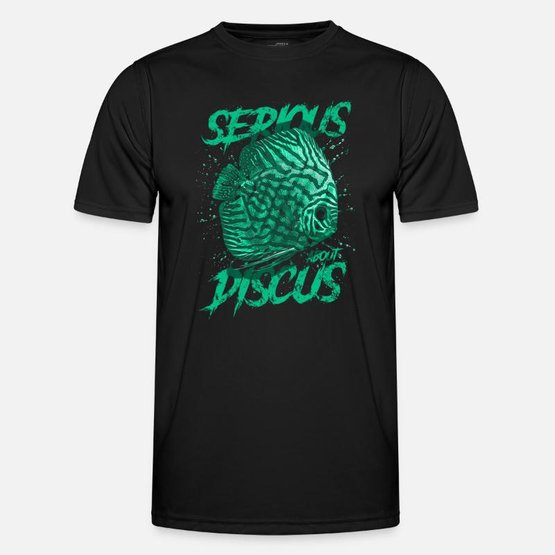 Ernsthaft über Diskusfischhalter Aquarianer - Männer Funktions-T-Shirt - Schwarz