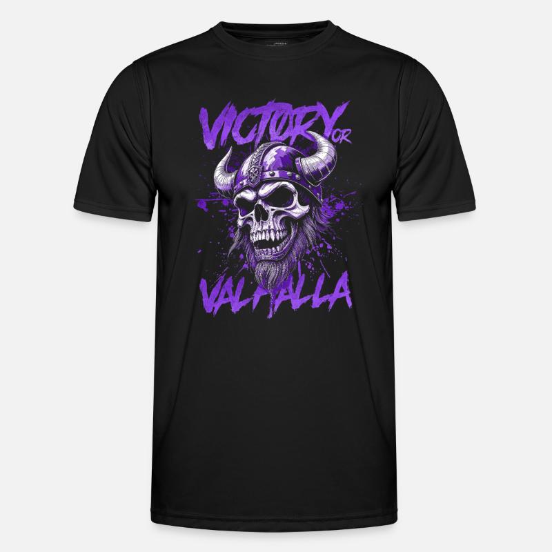 Nordischer Wikingersieg oder Walhalla - Männer Funktions-T-Shirt - Schwarz