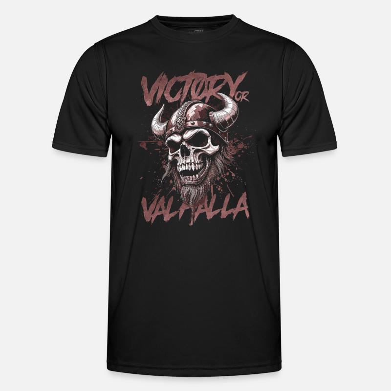 Nordischer Wikingersieg oder Walhalla - Männer Funktions-T-Shirt - Schwarz